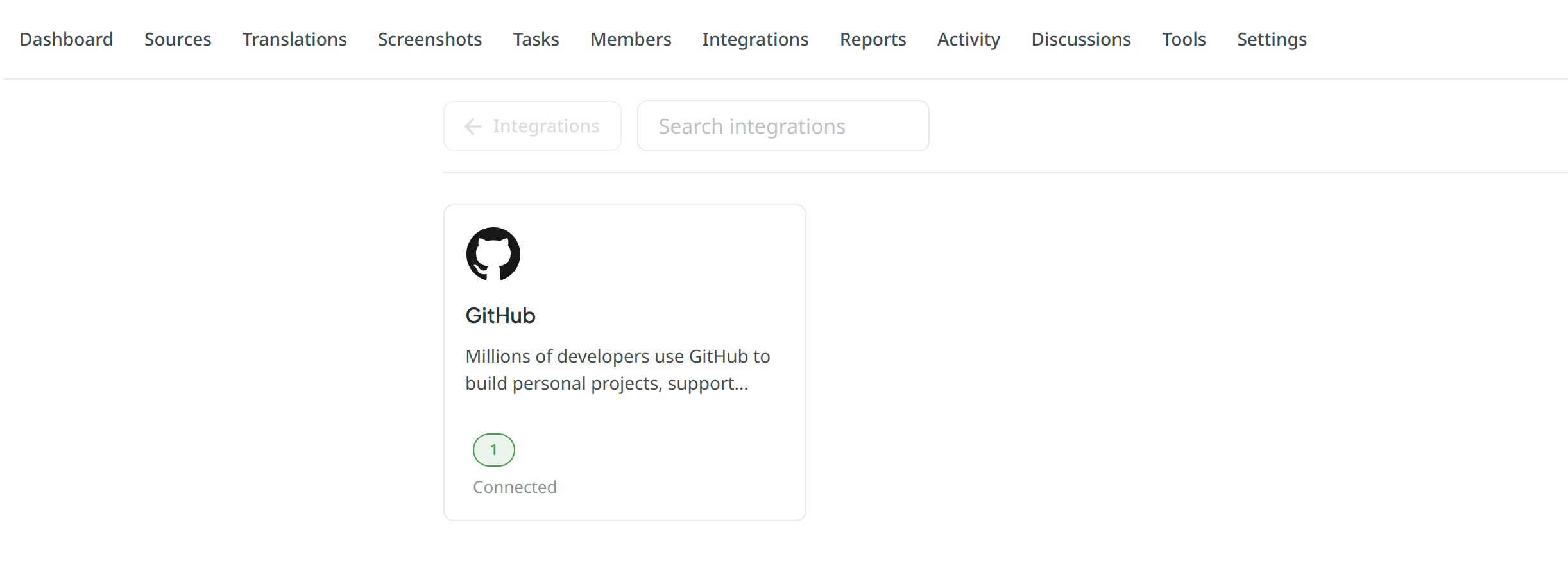 Select Github Integration